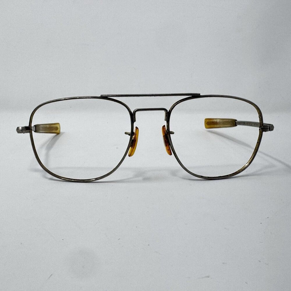 Vintage Bushnell F-Japan 601 Gold Aviator Eyeglass Frames Made in Japan